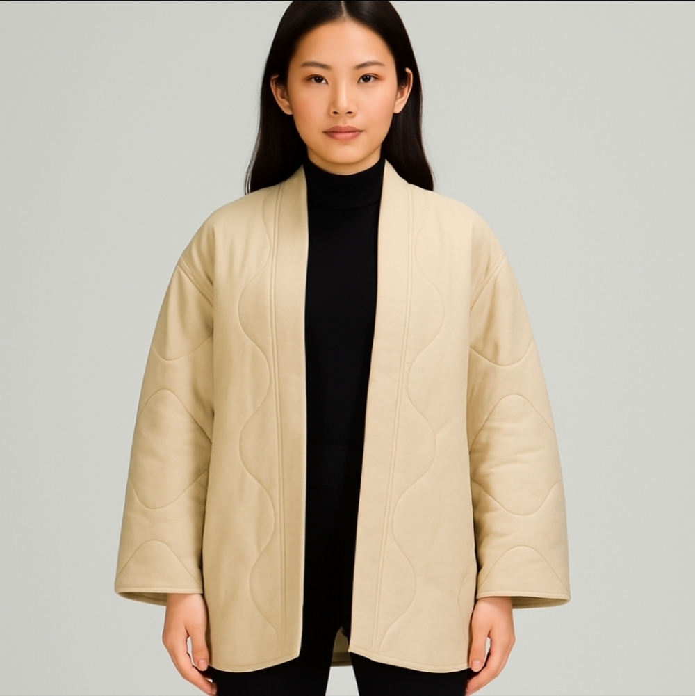 Lululemon Quilted Light Insulation Jacket Size 6 Trench Tan Base Layer New